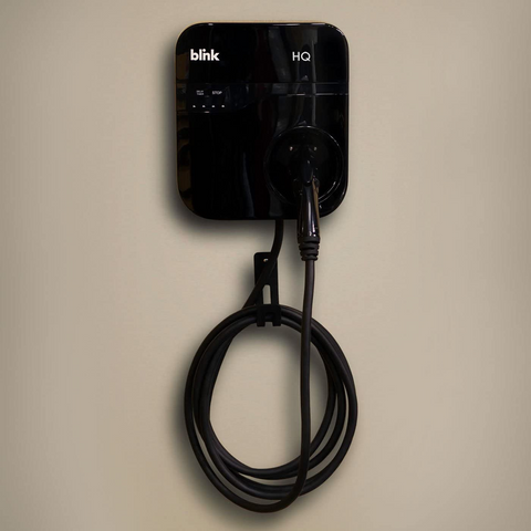 Image of Home Level 2 Electric Vehicle (EV) Charger. Delay Start to optimize Utility Rates. 240V, 30-AMP, 18 Ft Cord. Charges All EVs Including Tesla. SAEJ1772