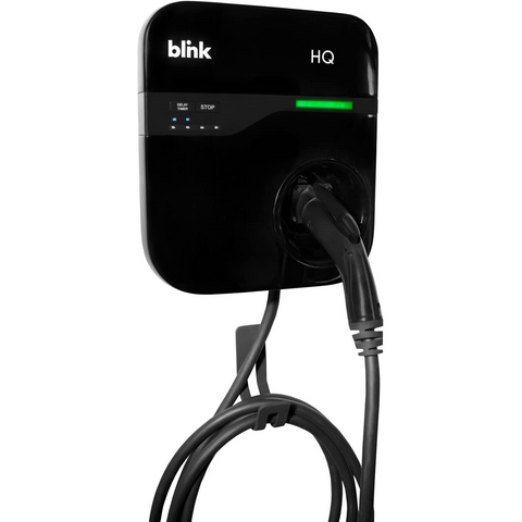 Image of Home Level 2 Electric Vehicle (EV) Charger. Delay Start to optimize Utility Rates. 240V, 30-AMP, 18 Ft Cord. Charges All EVs Including Tesla. SAEJ1772