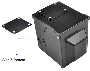 NEMA 14-50R Box with Single Outlet