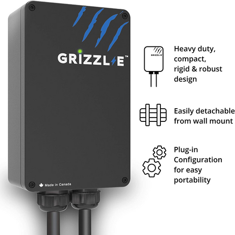 Image of Grizzl-E Level 2 EV Charger, 16/24/32/40 Amp, NEMA 6-50/14-50 Plug, 18 feet/24 feet Premium/Regular Cable, Indoor/Outdoor Car Charging Station(14-50 Plug, 24 Feet Regular Cable)